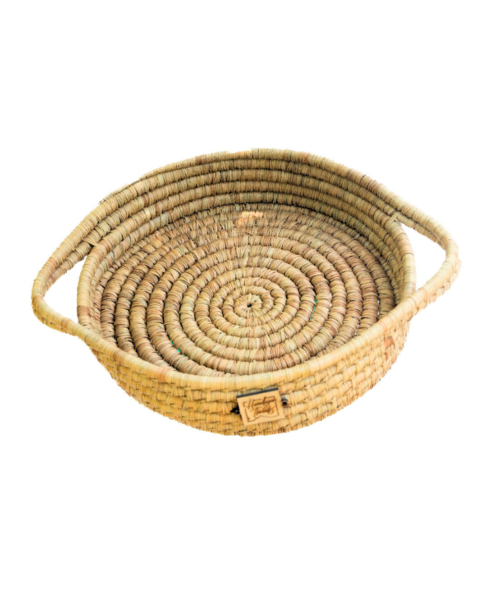 24-024 ROUND TRAY WITH HANDEL - PLAIN 1