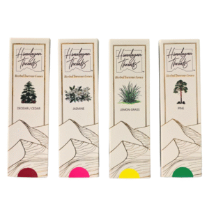Herbal Incense Cones (Pack of 4) - Jasmine + Lemon grass + Deodar + Pine