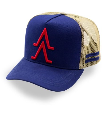 Red And Blue Cotton Baseball Cap